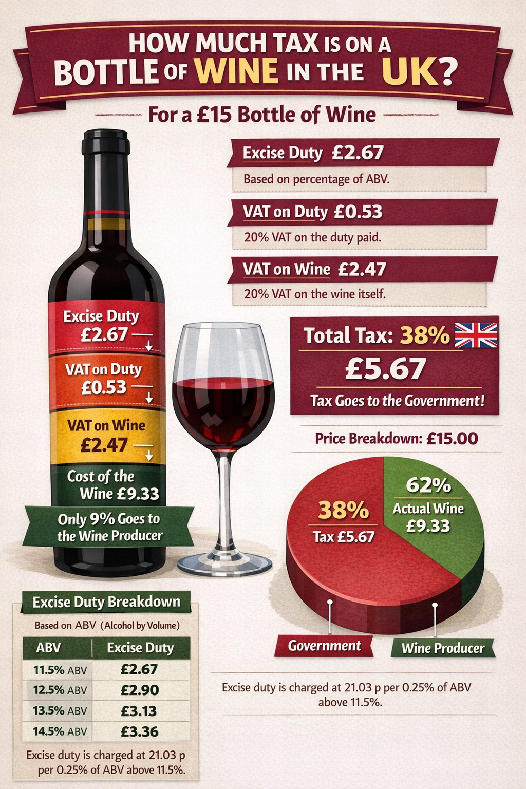 UK alcohol duty and tax
