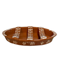 Traditional Portuguese Hand Painted Terracotta Chorizo Roaster