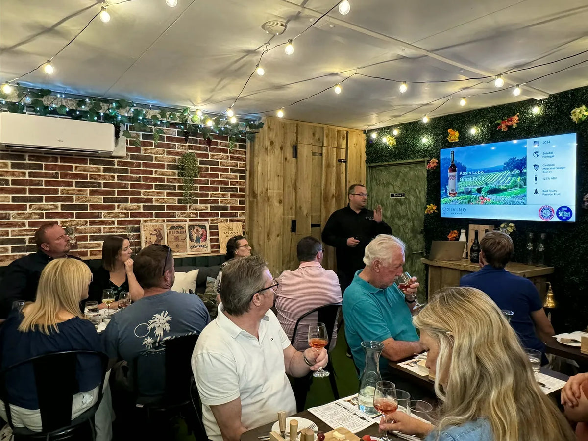 A tasting under way in the snug