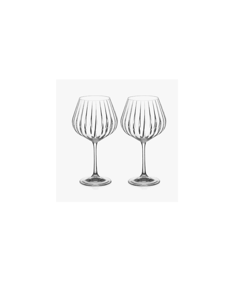 Mirage Crystal Gin Glasses With Optic Effect - Set Of 2 Gifts