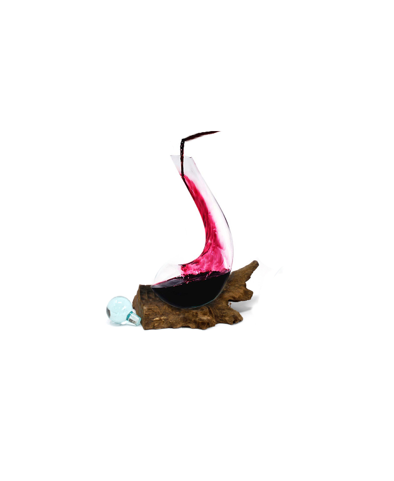 Molten Glass on Wood - Wine Decanter Gifts