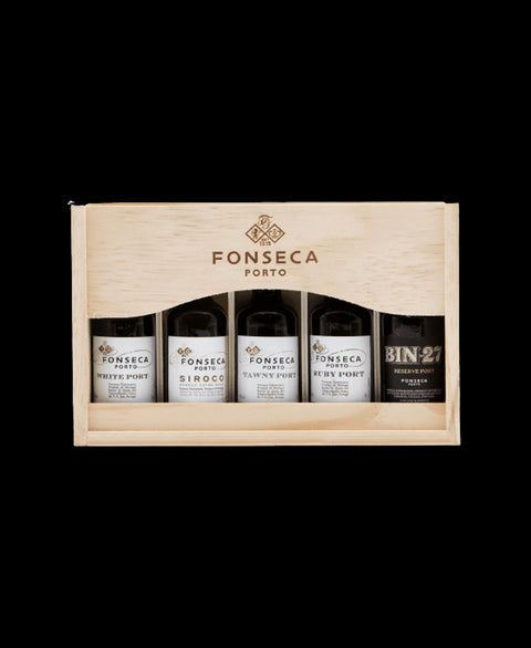 Fonseca 5 Port wines in Wooden Gift Box