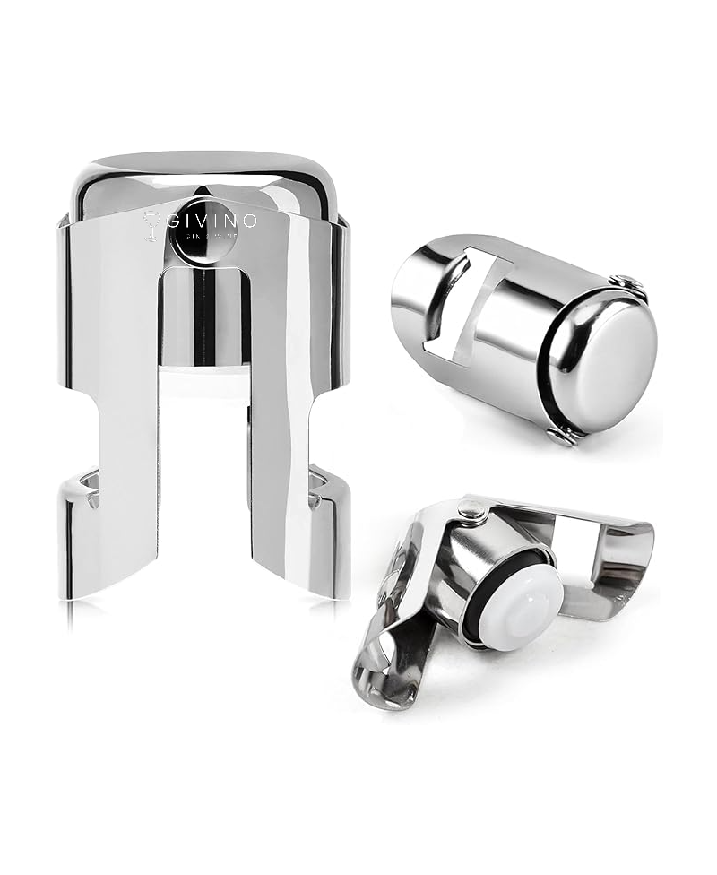 Stainless Steel Bottle Stoppers for Prosecco, Sparkling Wine & Champagne