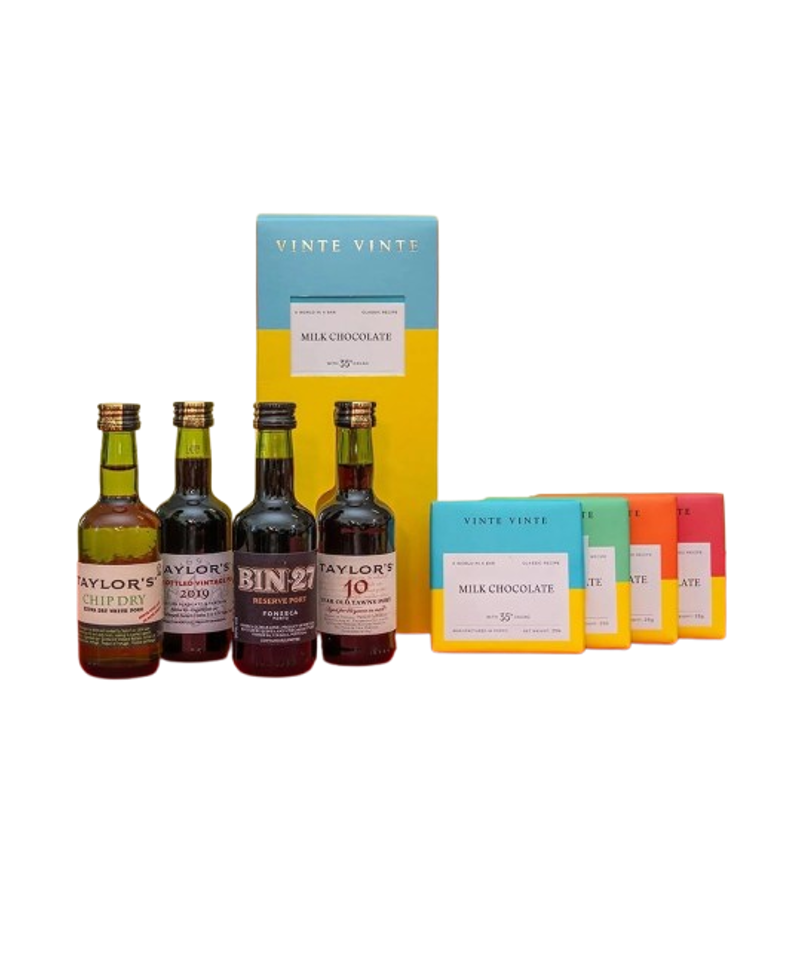 Taylor's Vinte Vinte Port & Chocolate Tasting Pack 4 X 5cl Port